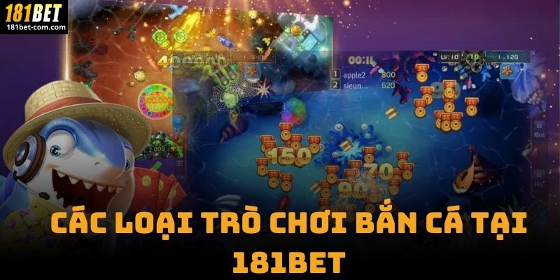 Các Loại Trò Chơi Bắn Cá Tại 181BET